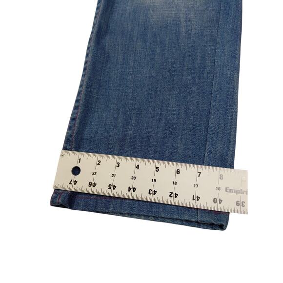 True Religion World Tour Straight Leg Jeans Embroidered Pockets 40x30 - Picture 14 of 14